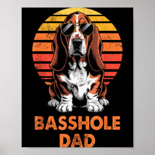 Cooler Retro-Wetthund-Vater Lustiger Vintage-Hunde Poster