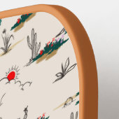 Cooler Retro-Wüstenbergkaktus Pickleball Schläger (Linke Seite)