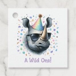 Cooler Rhino "Wild One" Geburtstag Geschenkanhänger