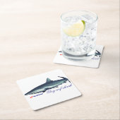 Cooler Riffhai Rechteckiger Pappuntersetzer (Vor Ort)