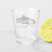 Cooler Riffhai Schnapsglas (Rückseite)