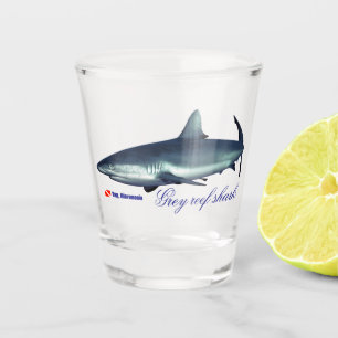 Cooler Riffhai Schnapsglas
