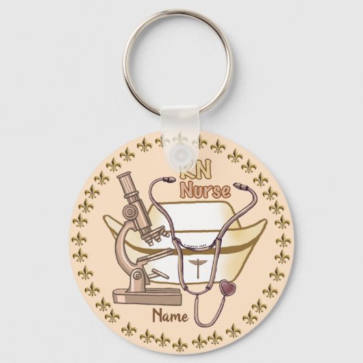 Cooler RN Nurse Schlüsselanhänger (Vorderseite)