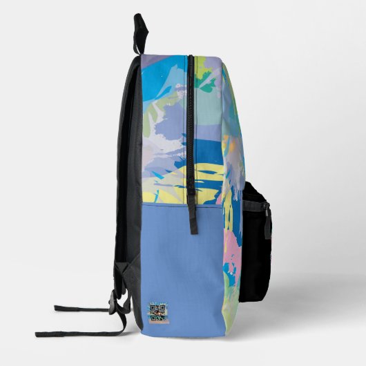 Cooler Roboter Hallo+STRG Technischer Stil Bedruckter Rucksack (Links)