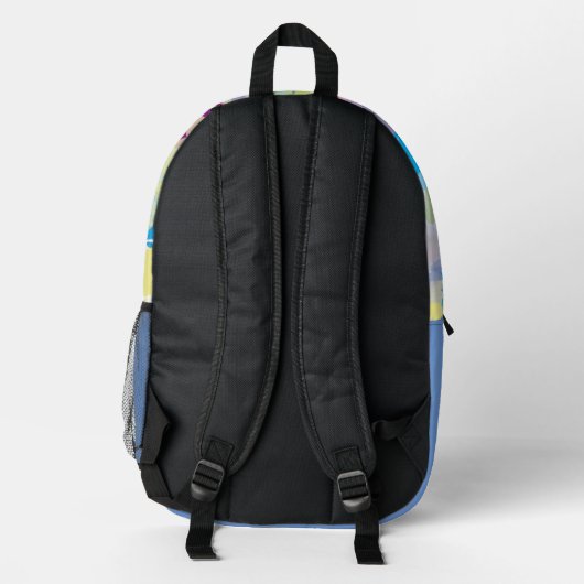 Cooler Roboter Hallo+STRG Technischer Stil Bedruckter Rucksack (Rückseite)