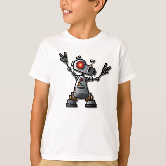 Cooler Roboter T-Shirt (Vorderseite)