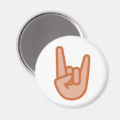 Cooler Rock auf Hand Emoji Magnet (Vorderseite/Rückseite)
