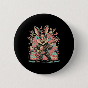 Cooler Rock-Bunny mit E-Gitarre für Rock Ea Button