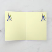 Cooler Rockgitarrist Happy Birthday Card Design Karte (Innenseite)