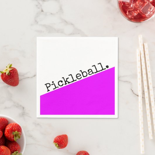 Cooler, rosa Diagonal-Wedge-Pickleball-Text Serviette (Beispiel)