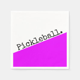 Cooler, rosa Diagonal-Wedge-Pickleball-Text Serviette