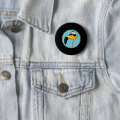cooler rosa Flamingo mit Sonnenbrille Button (Beispiel)