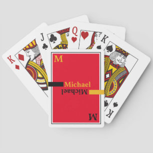 Cooler Rotdecker beim Kartenspielen mit Namen Spielkarten
