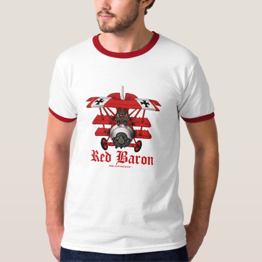 Cooler roter Baron-Flugzeug-T - Shirtentwurf T-Shirt (Vorderseite)