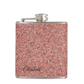 Cooler Roter Marmor, Stein - Personalisiert Flachmann (Vorderseite)