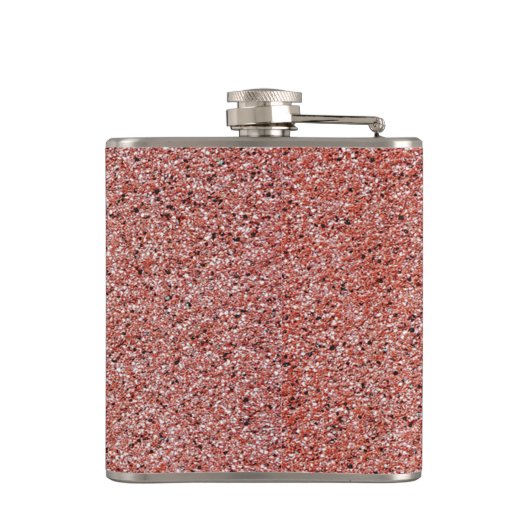 Cooler Roter Marmor, Stein - Personalisiert Flachmann (Rückseite)