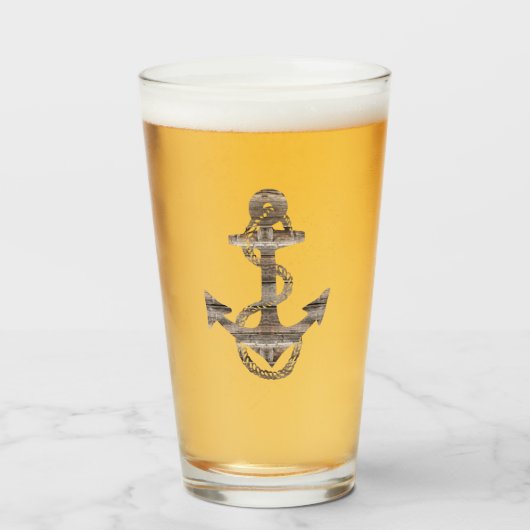 cooler rustikaler Holzklotz + ROPE | Glas (Vorne (Gefüllt))