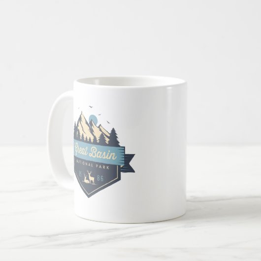 Cooler Rustikaler Nationalpark Kaffeetasse (Vorderseite Links)