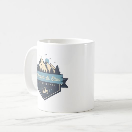 Cooler Rustikaler Wrangell St. Elias Nationalpark Kaffeetasse (Vorderseite Links)