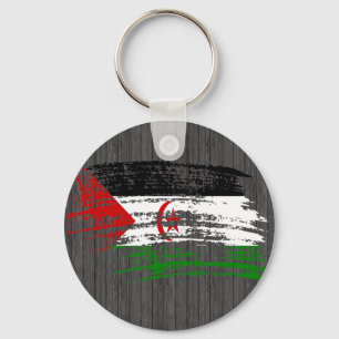Cooler Sahrawi Flaggenentwurf Schlüsselanhänger
