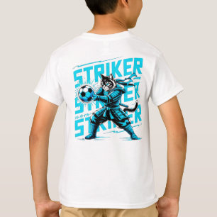 Cooler Samurai-Katze-Fußball-Stürmer - Geschenk f T-Shirt