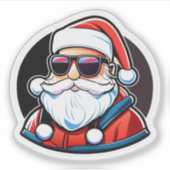 Cooler Santa-Aufkleber Aufkleber (Vorderseite)