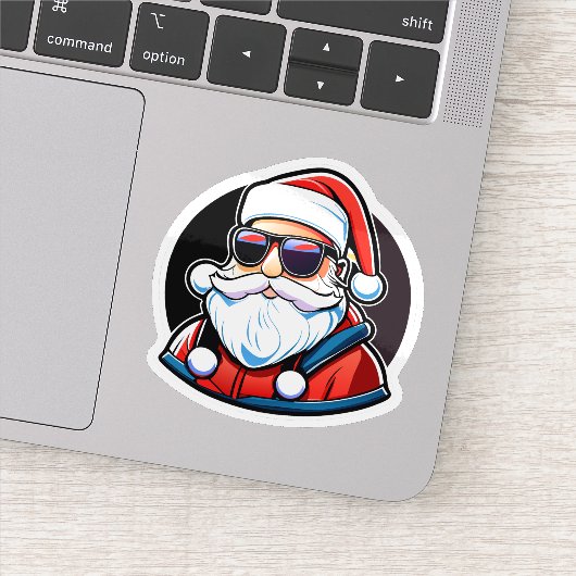 Cooler Santa-Aufkleber Aufkleber (Detail)