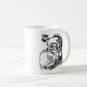 Cooler Santa Claus Head Sketch Kaffeetasse (VorderseiteRechts)