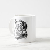 Cooler Santa Claus Head Sketch Kaffeetasse (Vorderseite Links)
