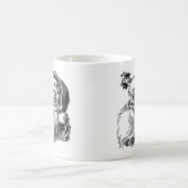 Cooler Santa Claus Head Sketch Kaffeetasse (Mittel)