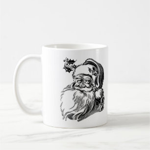Cooler Santa Claus Head Sketch Kaffeetasse