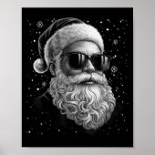 Cooler Santa Face Beard & amp; Gles Christmas Funn Poster (Vorne)