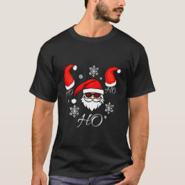 Cooler Santa Ho Ho Ho T - Shirt Festliche Weihnach