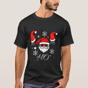 Cooler Santa Ho Ho Ho T - Shirt Festliche Weihnach