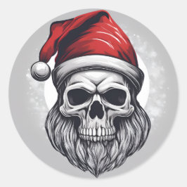 Cooler Santa Runder Aufkleber