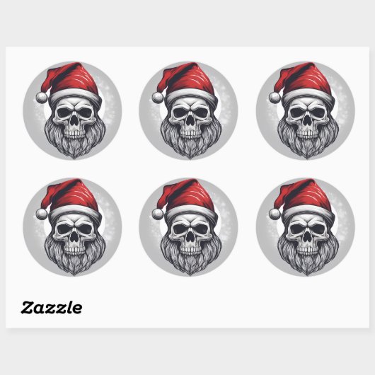 Cooler Santa Runder Aufkleber (Blatt)