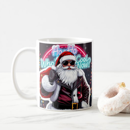 Cooler Santa Santa Santa Santa Kaffeetasse (Mit Donut)