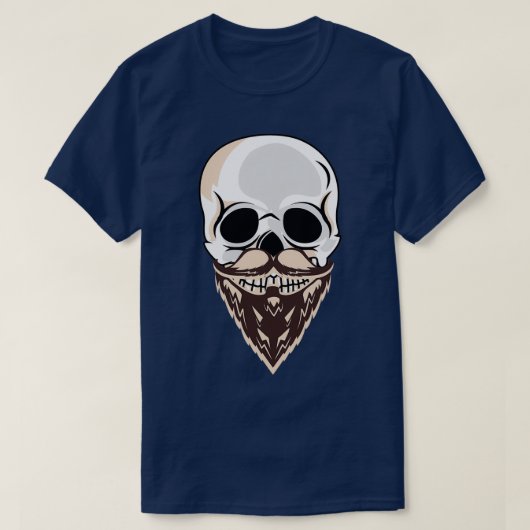 Cooler Schädel mit Hipster 1 T-Shirt (Design vorne)