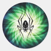 Cooler Schädel Runder Aufkleber (Vorderseite)