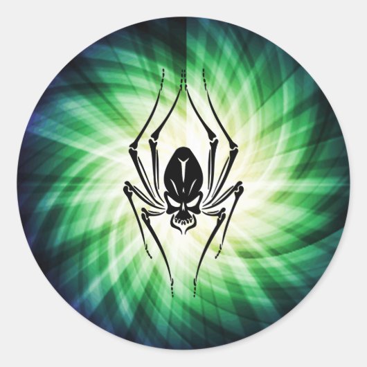 Cooler Schädel Runder Aufkleber (Vorderseite)