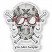 "Cooler Schädelschwager" Aufkleber (Vorderseite)