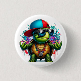 cooler Schildkrötenhühner Button
