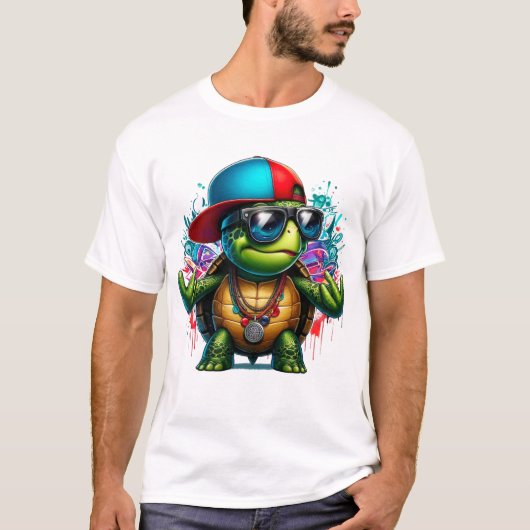 cooler Schildkrötenhühner T-Shirt (Vorderseite)