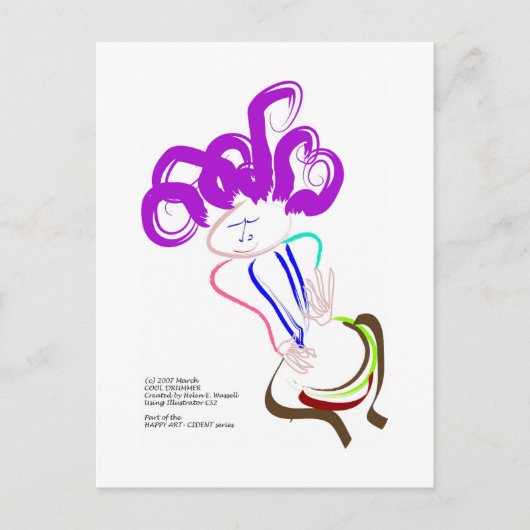 cooler Schlagzeuger Postkarte (Vorderseite)