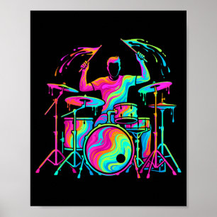 Cooler Schlagzeuger Trommeln Spieler Schlagzeug Mä Poster