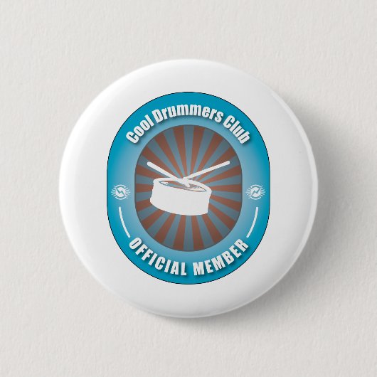 Cooler Schlagzeuger-Verein Button (Vorderseite)