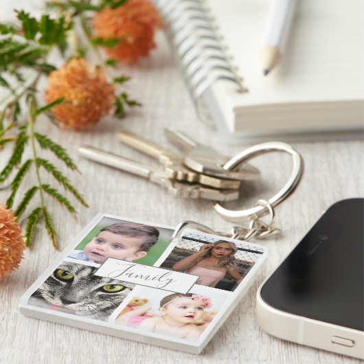 Cooler Schlüsselanhänger für die Fotocollage-Famil (Vorderseite rechts)