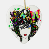 Cooler Schmetterling 1A Keramik Ornament (Rechts)