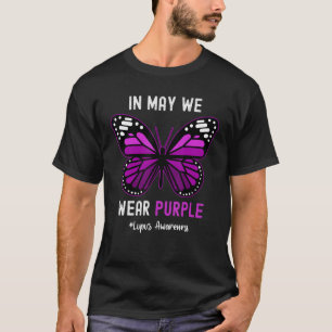 Cooler Schmetterling im Mai tragen wir Lila Lupus  T-Shirt