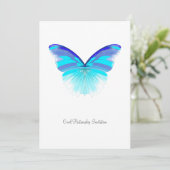 Cooler Schmetterling - zivile Einladung (Stehend Vorderseite)